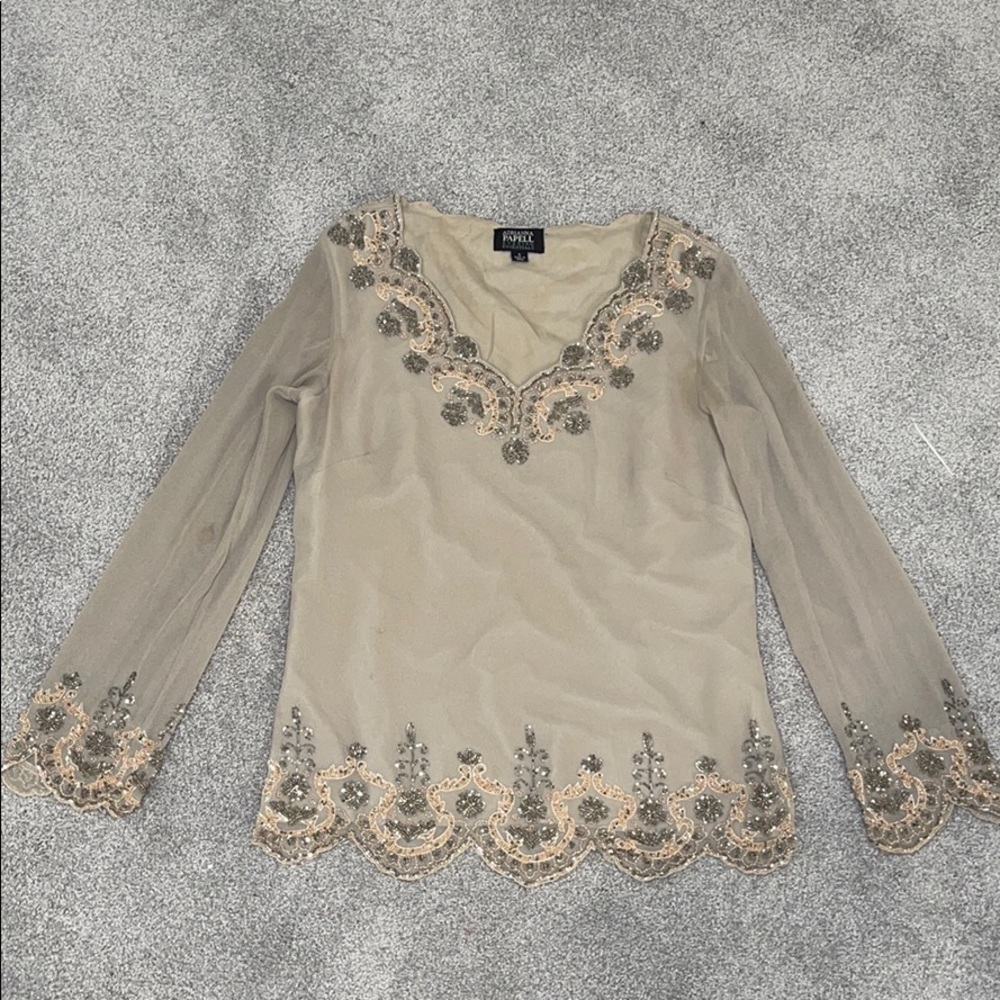 Adrianna Pappell evening essential beaded top